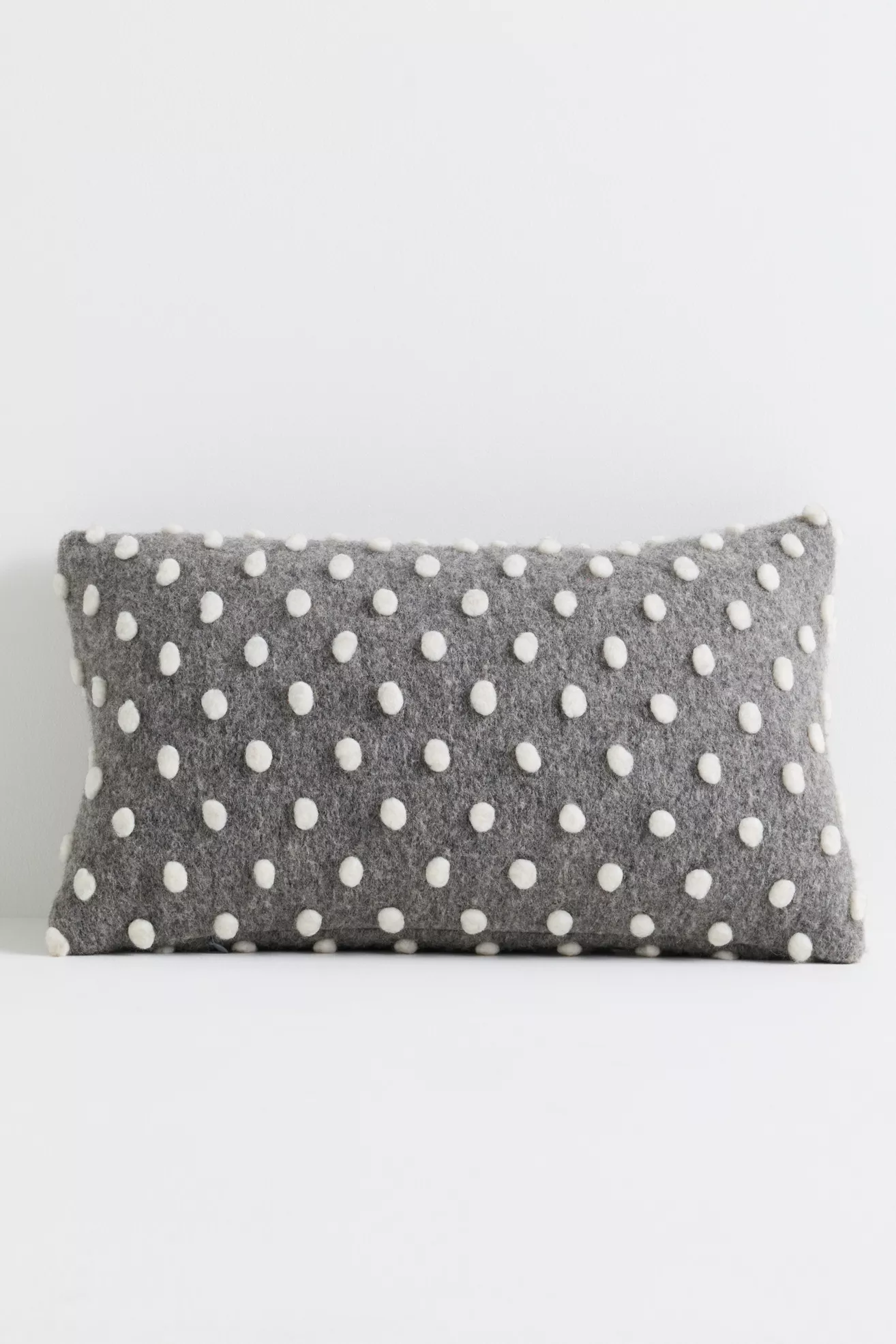 Woven Wool Dotted Throw Pillow