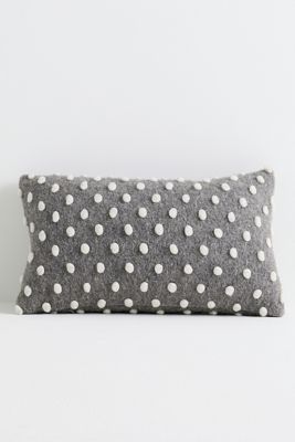 Woven Wool Dotted Throw Pillow