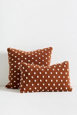 Woven Wool Dotted Throw Pillow