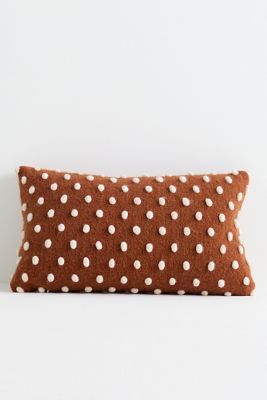 Woven Wool Dotted Throw Cushion