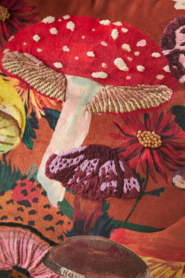 Nathalie Lete Embroidered Velvet Pillow - Thumbnail 4