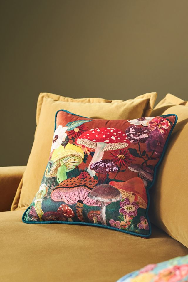 Nathalie Lete Embroidered Velvet Pillow