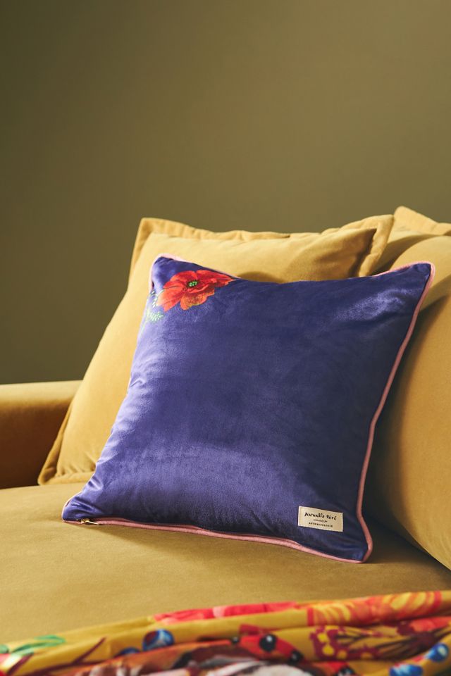 Nathalie Lete Embroidered Velvet Pillow #2