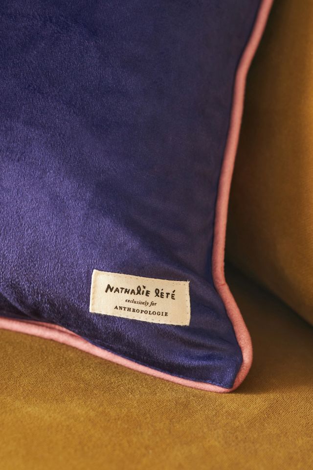 Nathalie Lete Embroidered Velvet Pillow | Anthropologie