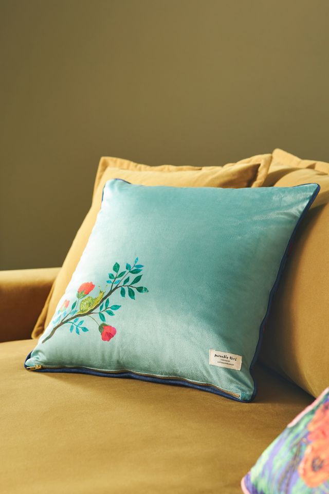 Nathalie Lete Embroidered Velvet Pillow