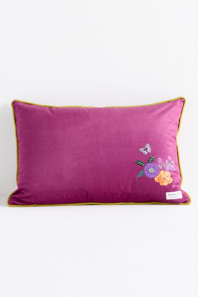 Nathalie Lete Embroidered Velvet Pillow #2
