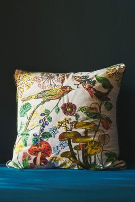 Nathalie Lete Embroidered Velvet Pillow
