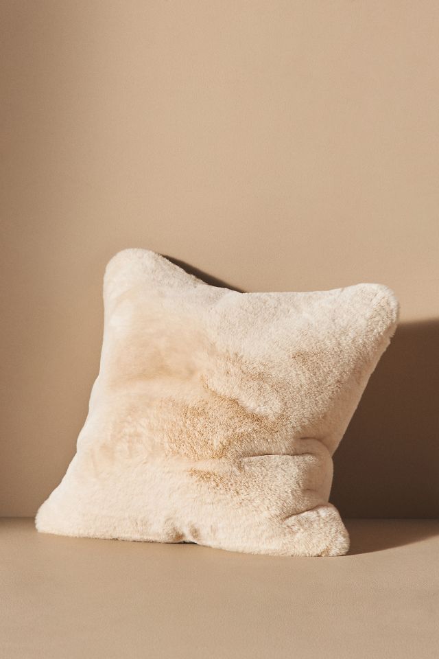 Faux Fur Throw and Pillow