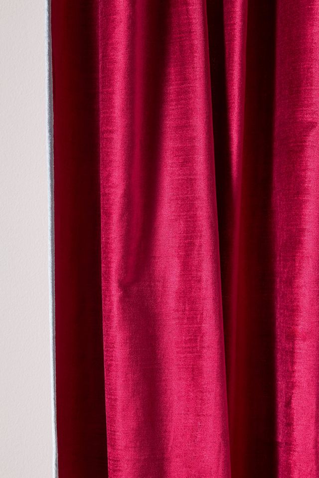 Adelina Piped Velvet Woven Curtain #1