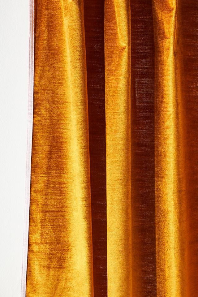 Adelina Piped Velvet Woven Curtain #1