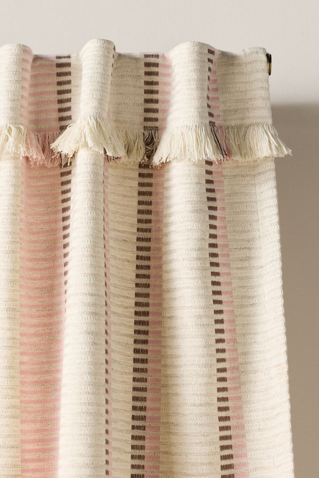 Pieced Stripe Cotton Blend Woven Curtain #1