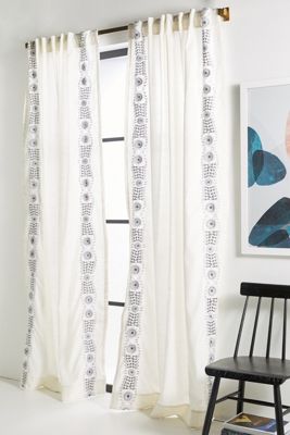 Embroidered Petunia Curtain