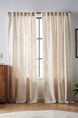Anthropologie Luxe Linen Blend Curtain By  In Assorted Size 50x63