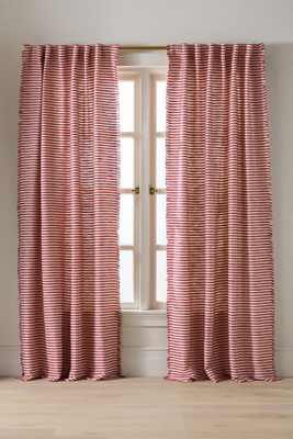 Anthropologie Luxe Linen Blend Woven Curtain