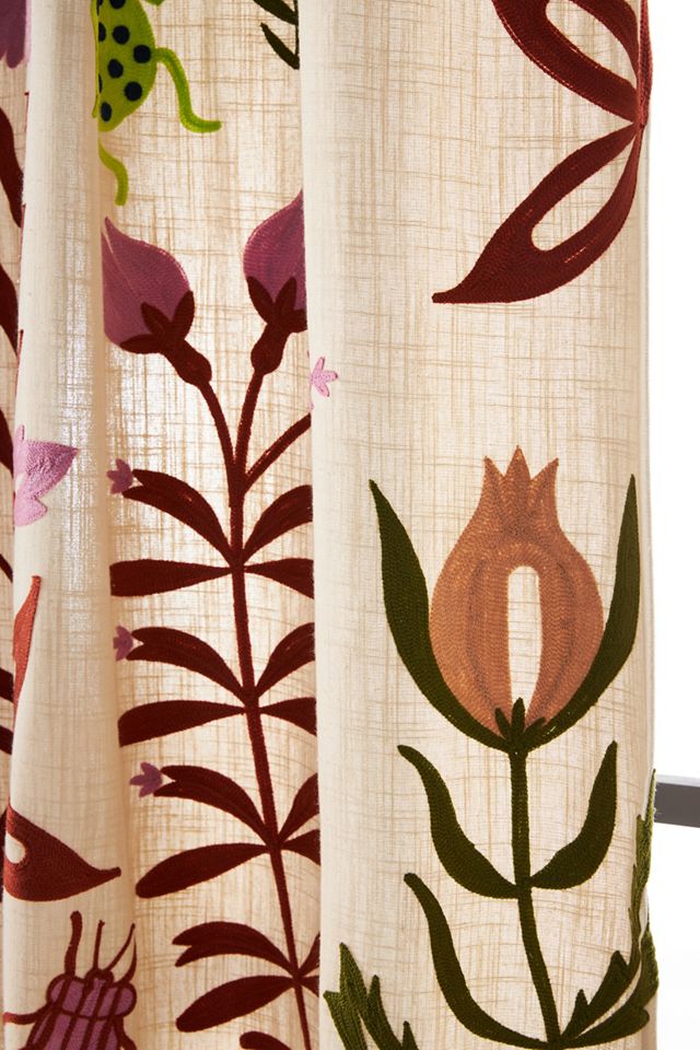 Embroidered Grere Curtain #1