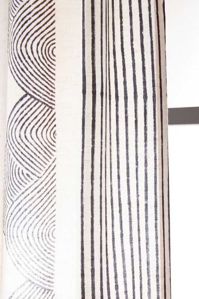 Jen Hewett Blockprinted Formation Curtains, Set of 2 #1