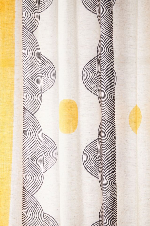 Jen Hewett Blockprinted Formation Curtains, Set of 2 #2