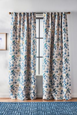 Anthropologie Perla Curtain By  In Blue Size 50" X 96"