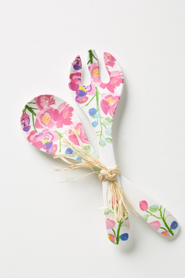 Paint + Petals Melamine Servers, Set of 2