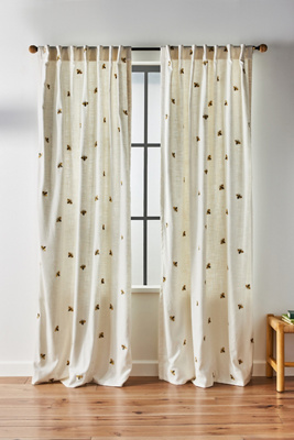 Anthropologie Abeille Curtain By  In White Size 50x63