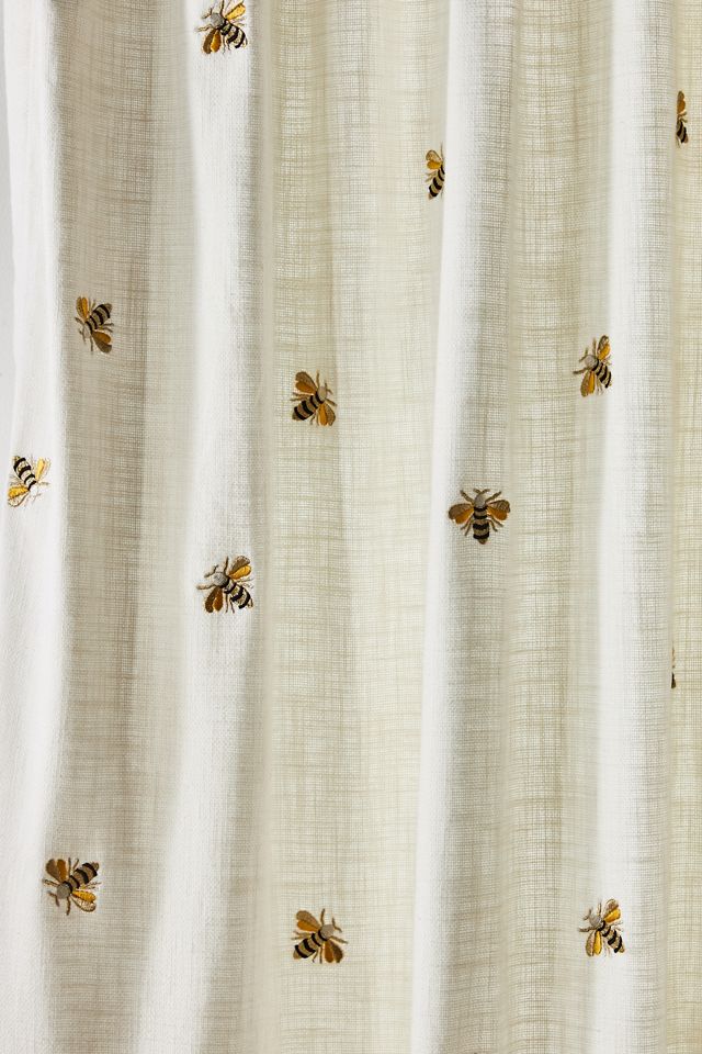 Embroidered Abeille Bee Cotton Blend Curtain #2