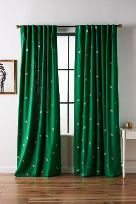Anthropologie Abeille Curtain By  In Green Size 50x84
