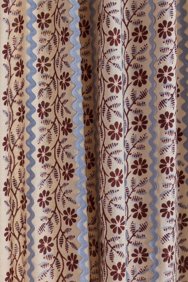 Austin Embellished Floral Cotton Curtain #2