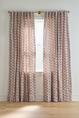 Austin Embellished Floral Cotton Curtain