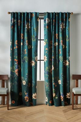 Anthropologie Henrik Curtain By  In Blue Size 50x63