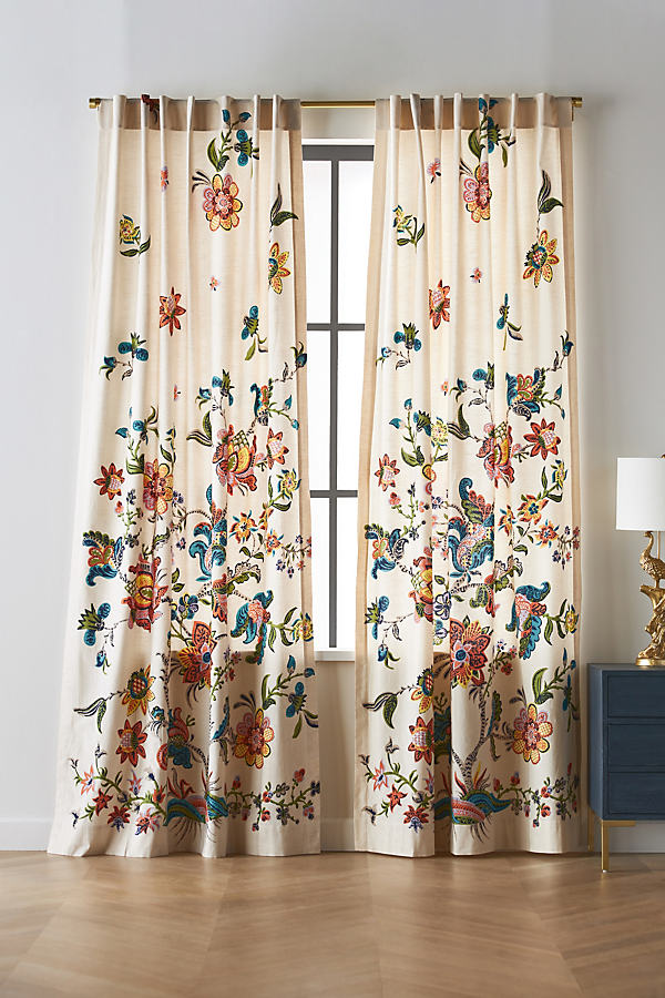 Adele Floral Cotton Curtain