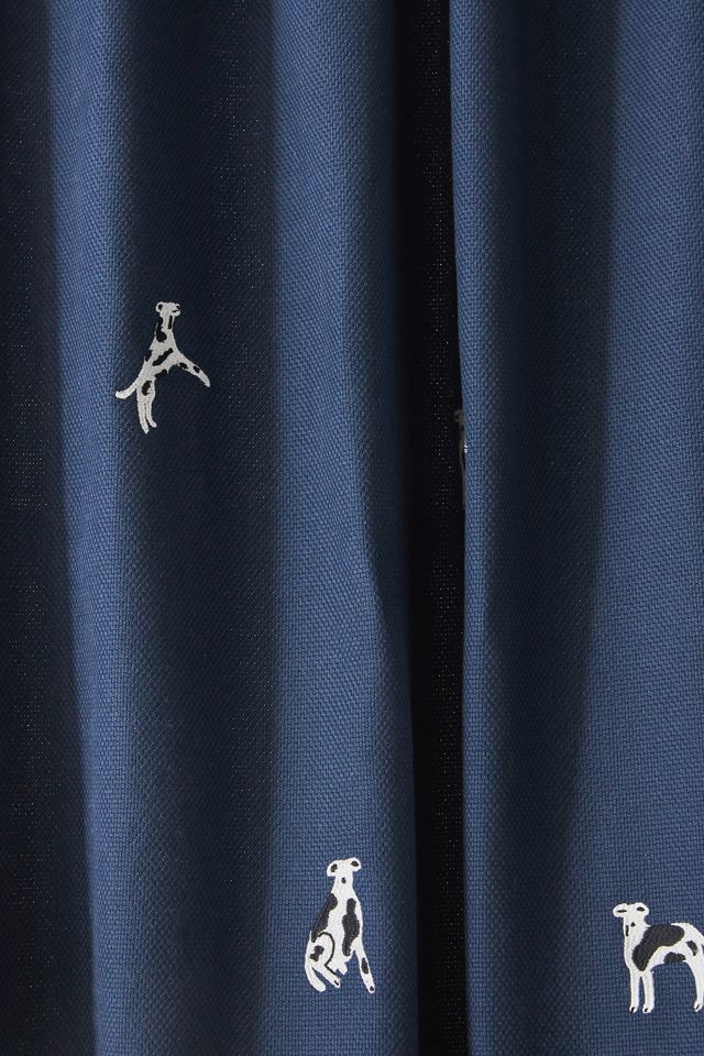 Monroe Dog Embroidered Curtain #2