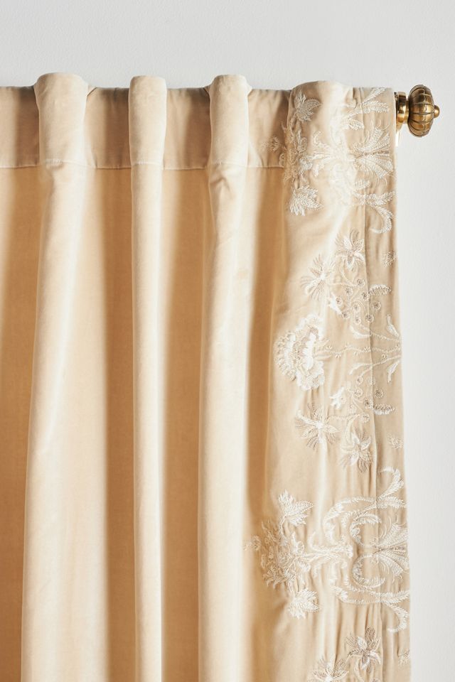 Harlowe Embroidered Velvet Curtain #1