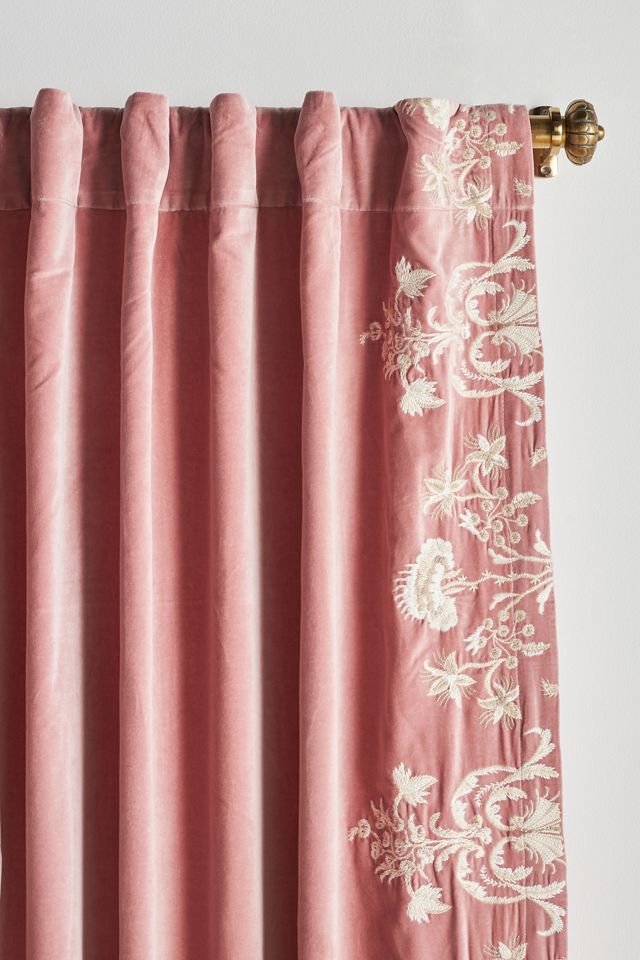 Harlowe Embroidered Velvet Curtain #1