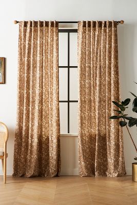 Anthropologie Hyacinth Curtain By  In Yellow Size 50x84