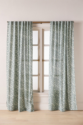 Anthropologie Hyacinth Curtain By  In Blue Size 50" X 96"