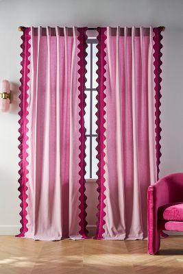 Maeve Scalloped Curtain By  In Size 50" X 96"