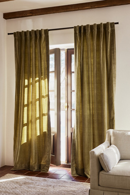 Trova Washed Velvet Curtain