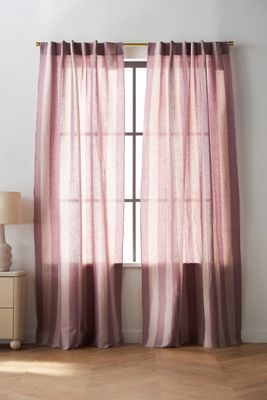 Pallido Cotton Linen Blend Woven Striped Curtain