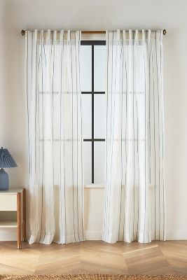 ANTHROPOLOGIE SHEER STRIPE CURTAIN 