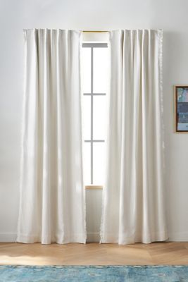 Luxe Linen Blend Woven Blackout Curtain