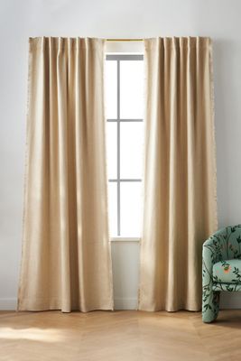 Luxe Linen Blend Woven Blackout Curtain
