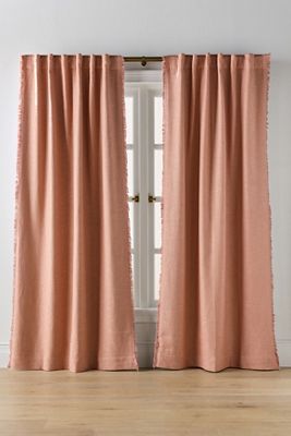 Luxe Linen Blend Woven Blackout Curtain
