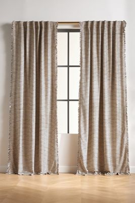 Luxe Linen Blend Woven Blackout Curtain