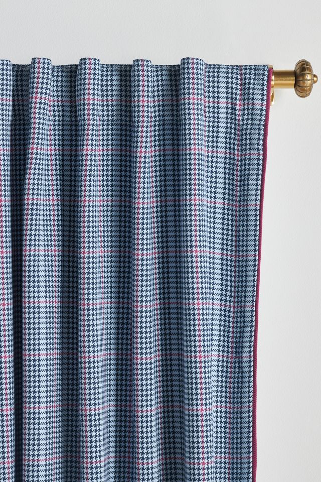 Banks Woven Cotton Houndstooth Curtain #1