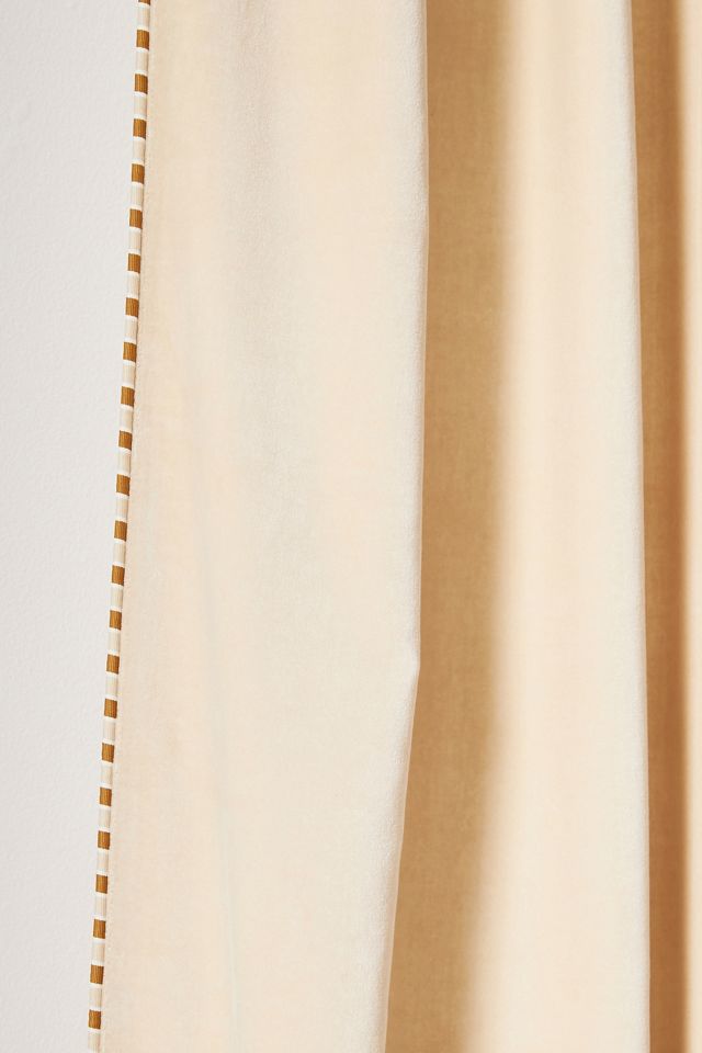 Milo Piped Velvet Curtain #1