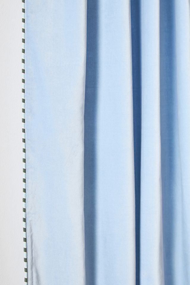 Milo Piped Velvet Curtain #1