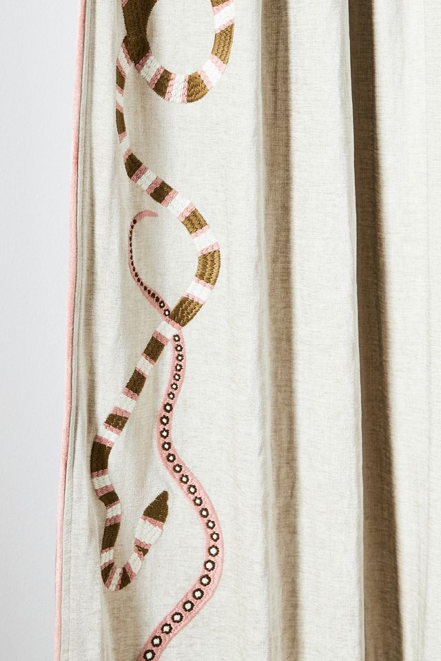 Marwa Embroidered Snakes Curtain #1