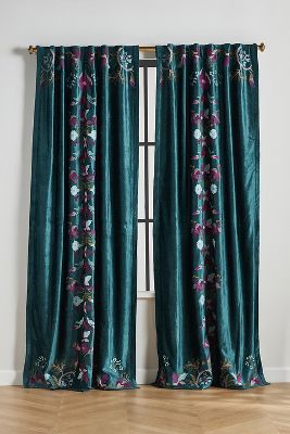 Shop Anthropologie Fiori Blackout Curtain