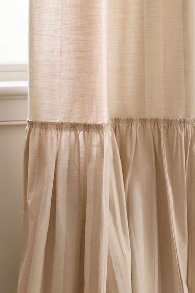 Peggy Cotton Ruffle Striped Curtain #1