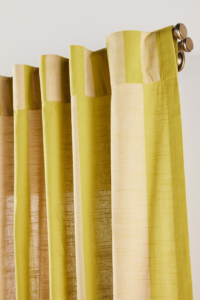 Peggy Cotton Ruffle Striped Curtain #1
